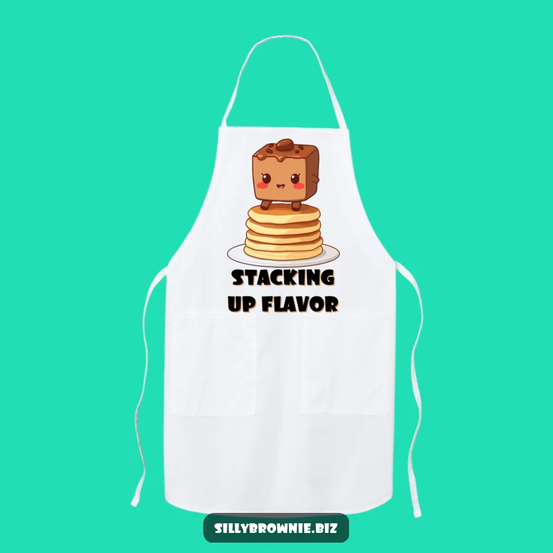 Funny Brownie Pancake Apron - Hilarious Breakfast Baker's Gift
