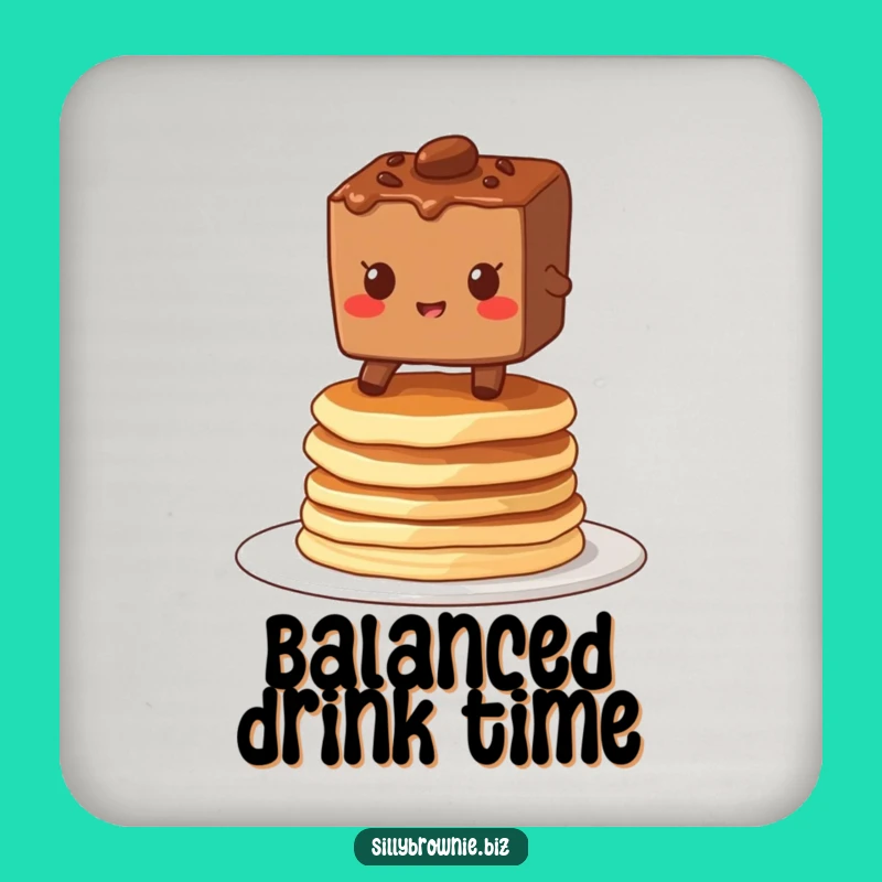 Funny Brownie Pancake Coaster - Hilarious Breakfast Table Protector Gift