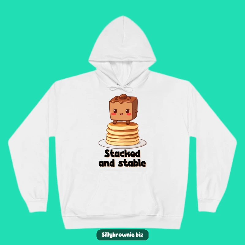 Funny Brownie Pancake Hoodie - Cozy Hilarious Breakfast Dessert Gift