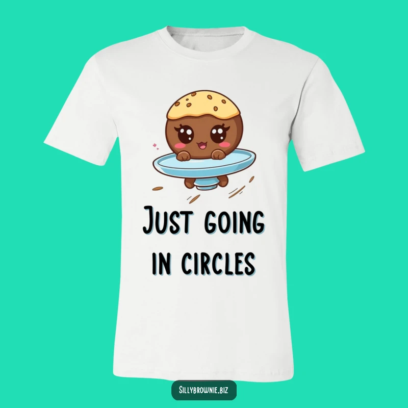 Funny Brownie Spin T-Shirt - Hilarious Googly Eyed Dessert Lover Gift