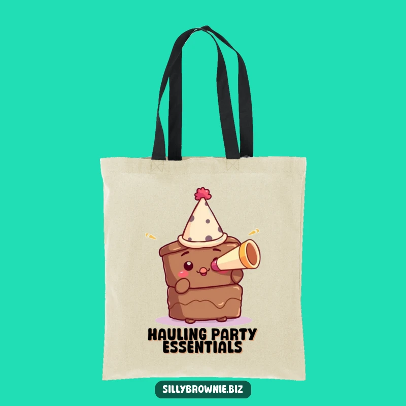 Funny Brownie Party Tote Bag - Hilarious Dessert Celebration Carryall Gift